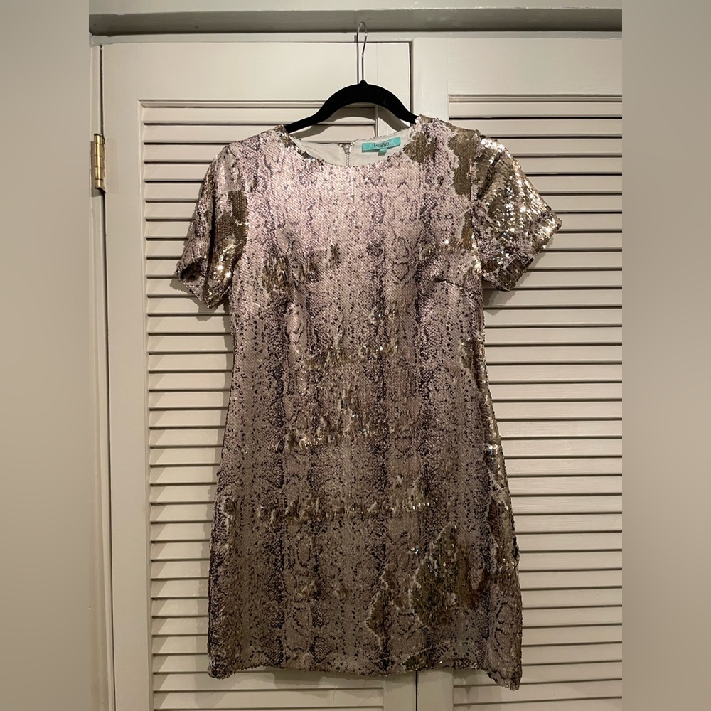Karlie Snakeskin + Gold Dress